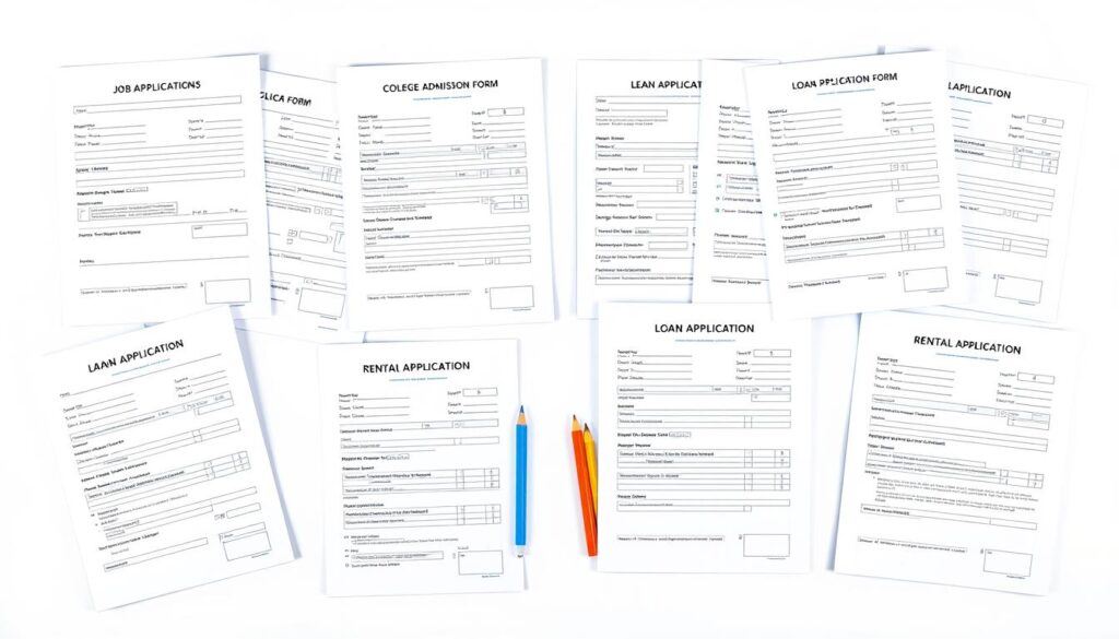 types of application forms